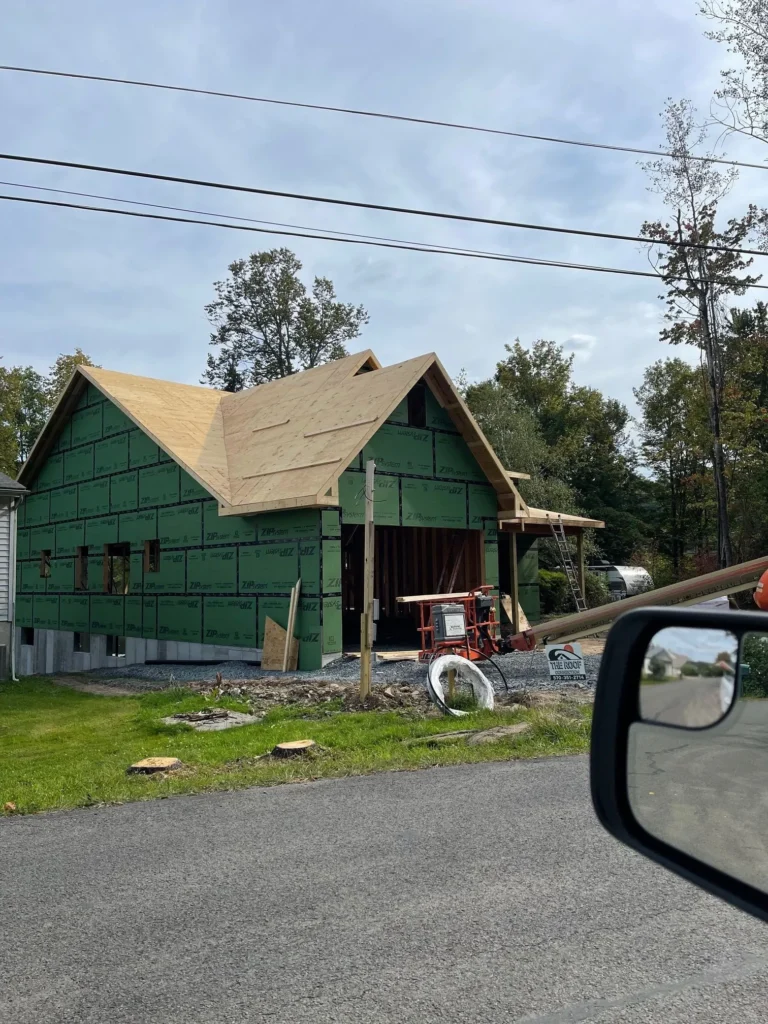 New construction roof installation